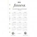 Filofax diářová vložka 2014 - personal - česká a slovenská